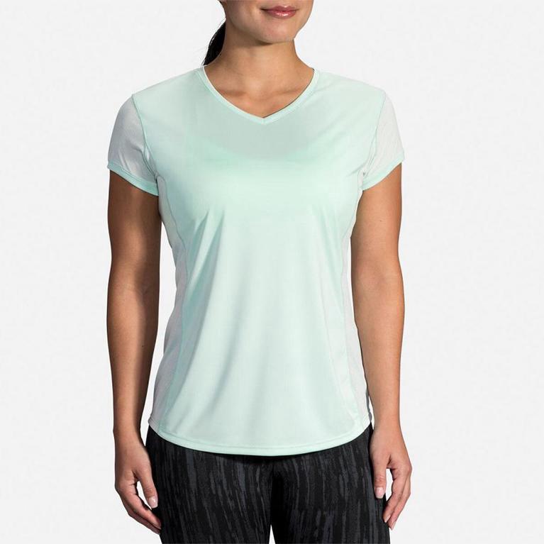 Brooks Stealth Short Sleeve Running Shirt - Women's - Green (06429-XTZO)